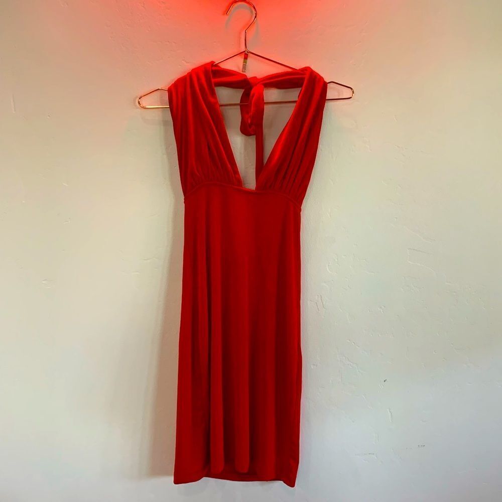 Intimately by Free People Red Halter Dress XS